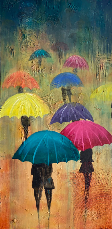 Singing the rain - a painting by Sherri Stewart, NC