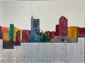 Downtown - painting by Sherri Stewart